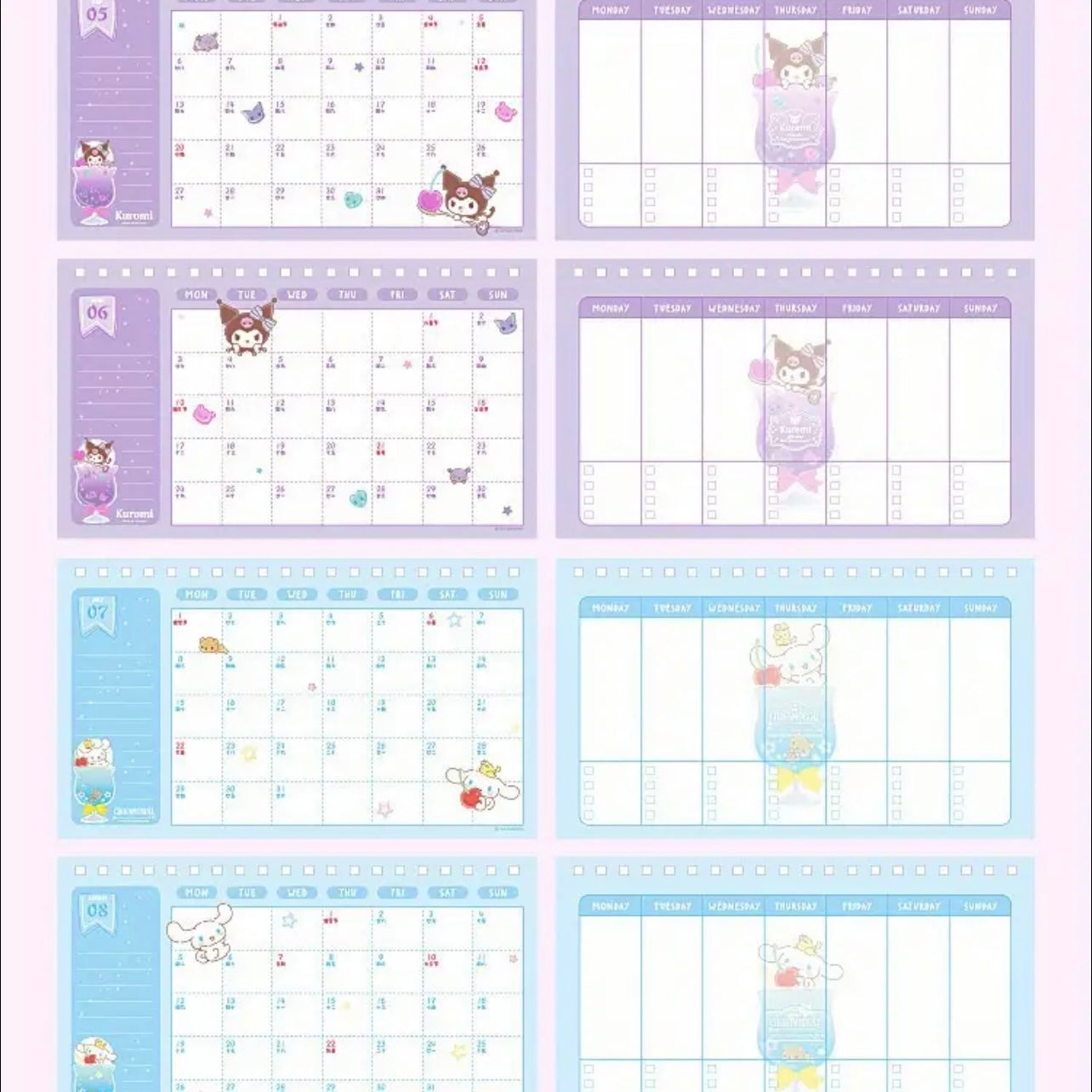 HelloKitty Calendar Planner