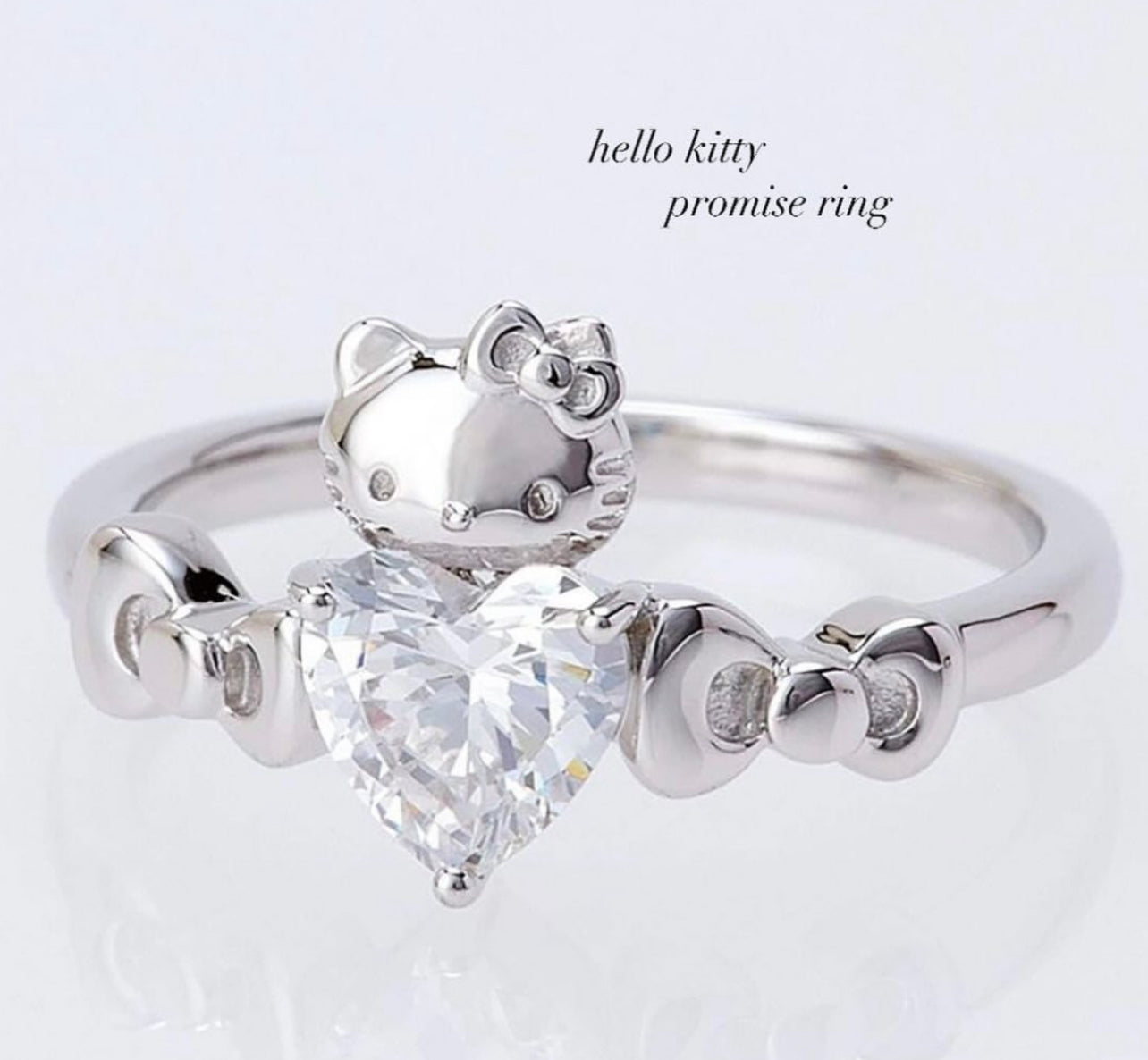 HelloKitty Silver Promise Ring