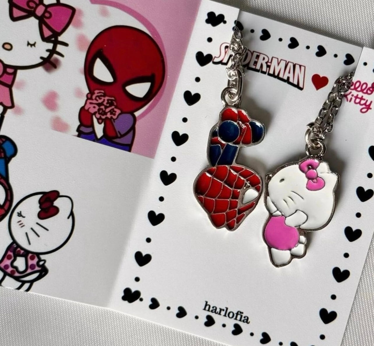 Spiderman X HelloKitty Necklaces