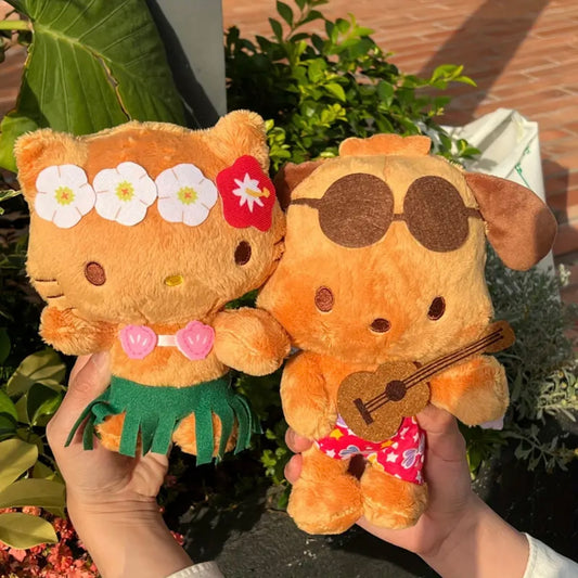 Hawaii HelloKitty & Pochacco Plush