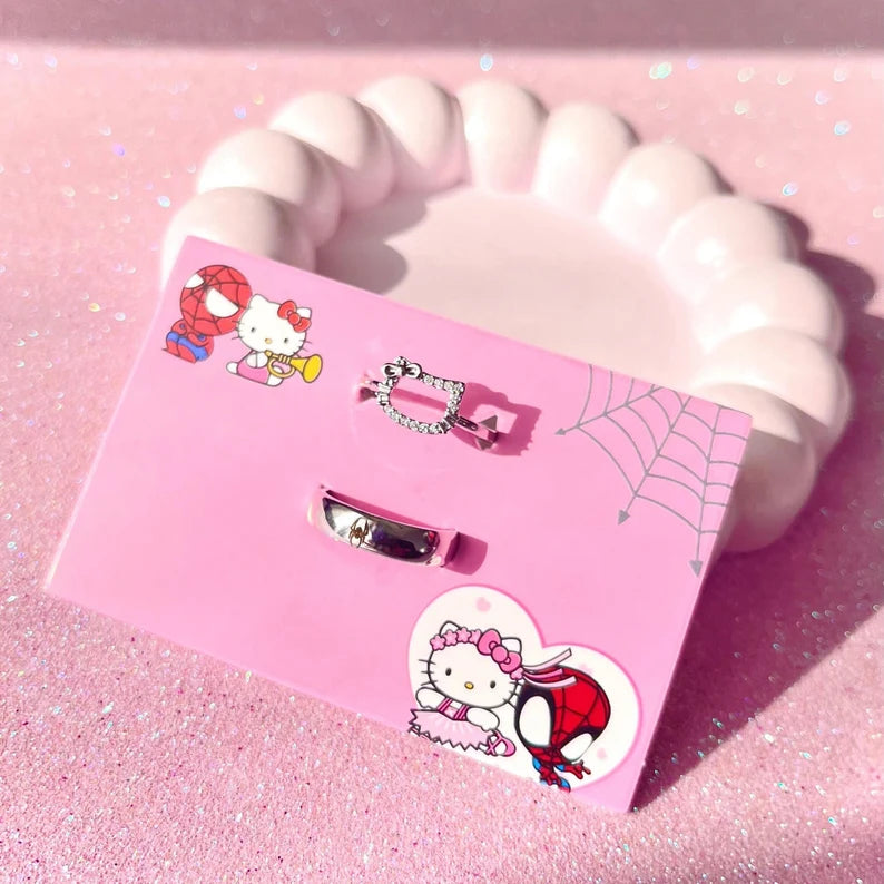 Spiderman X HelloKitty Adjustable Rings