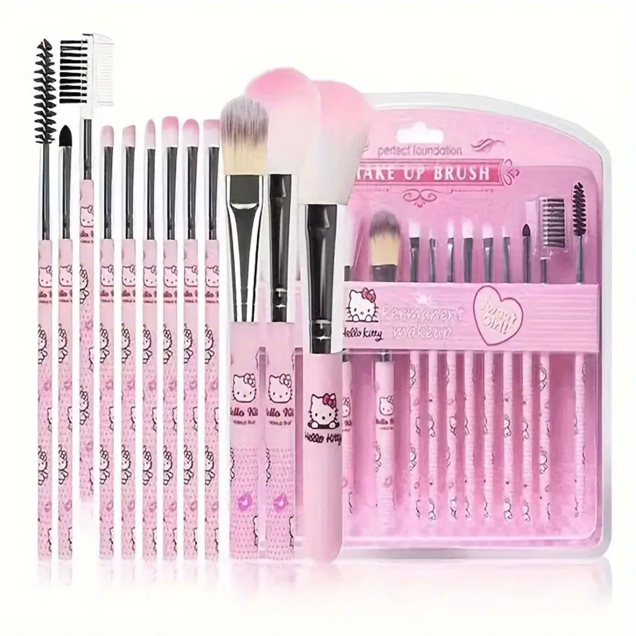 HelloKitty 14PC Makeup Brush-Set