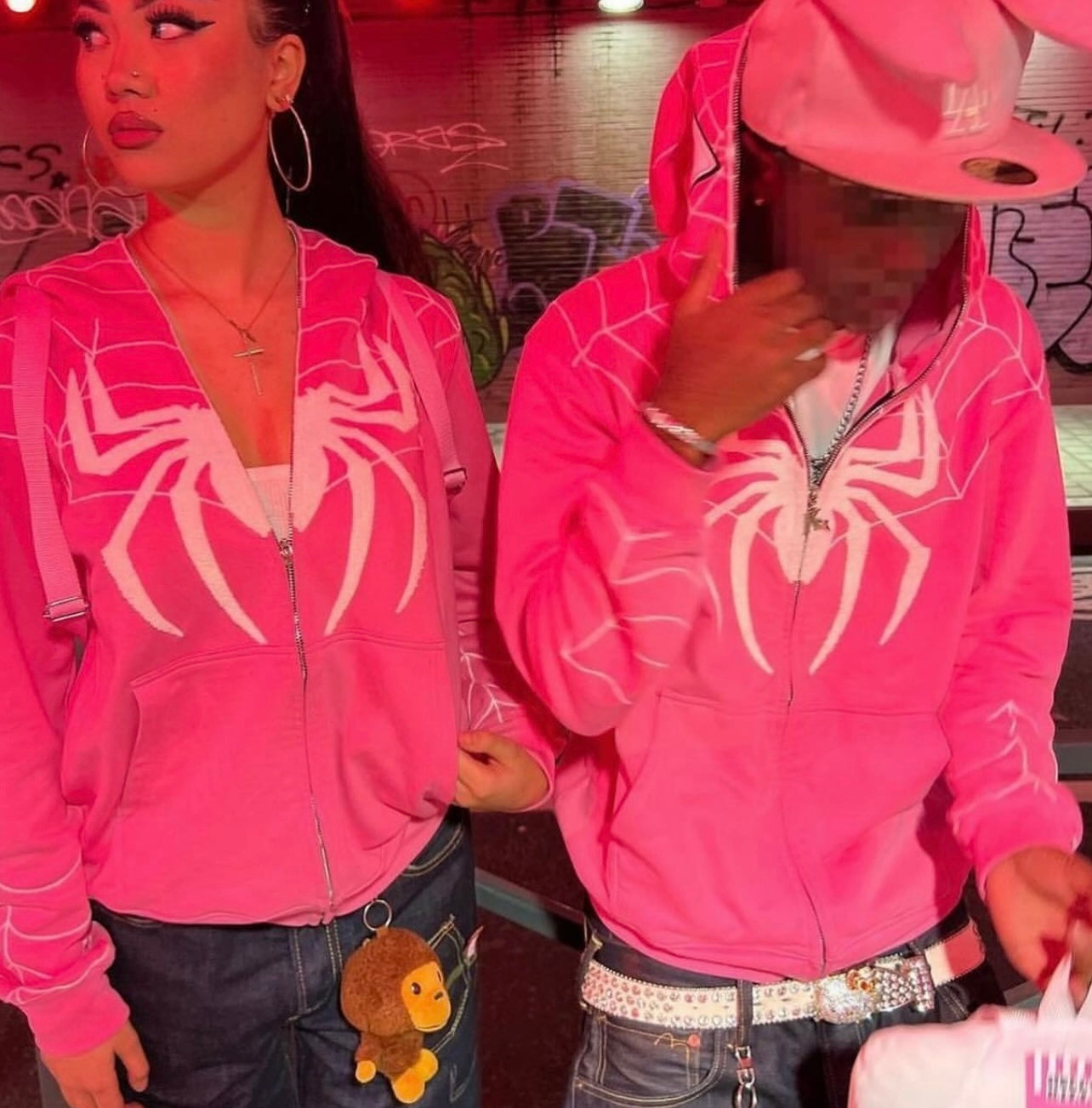 Pink Spider Zipup